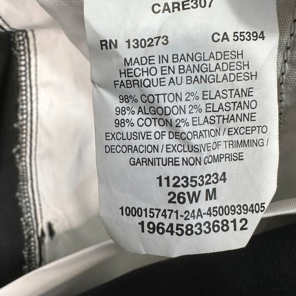 Lee Chino Short WMNS 26W(2) Unionall Black Mid Rise Ultra Soft Waistband Stretch - Picture 8 of 11